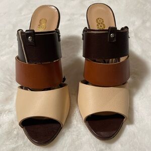 Stylish Strap Tie Peep Toe Multi-Color Leather Women's Sandals